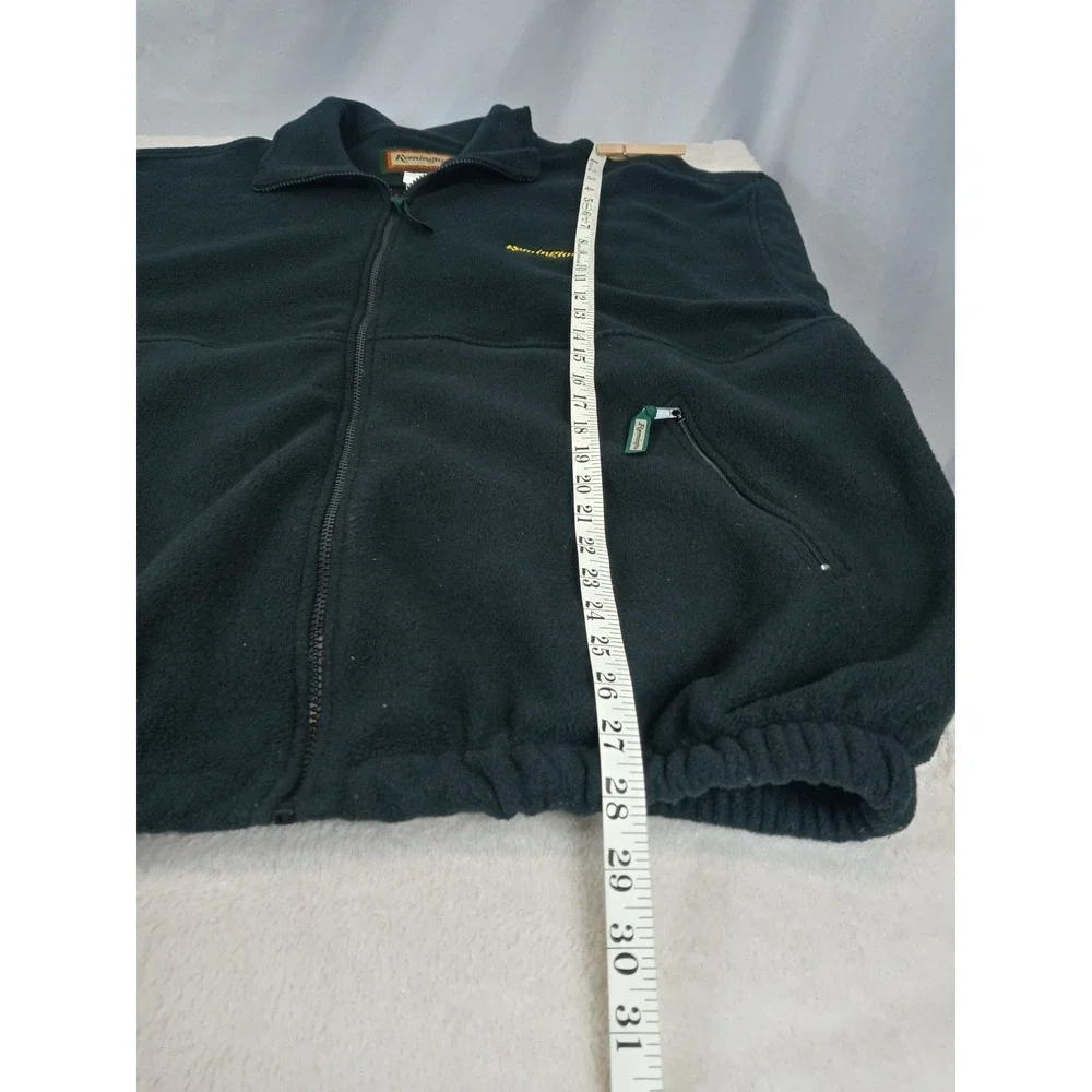 Remington Fleece Jacket Mens Large Black Full Zip Outdoor‎ Hunting Gorpcore Y2K